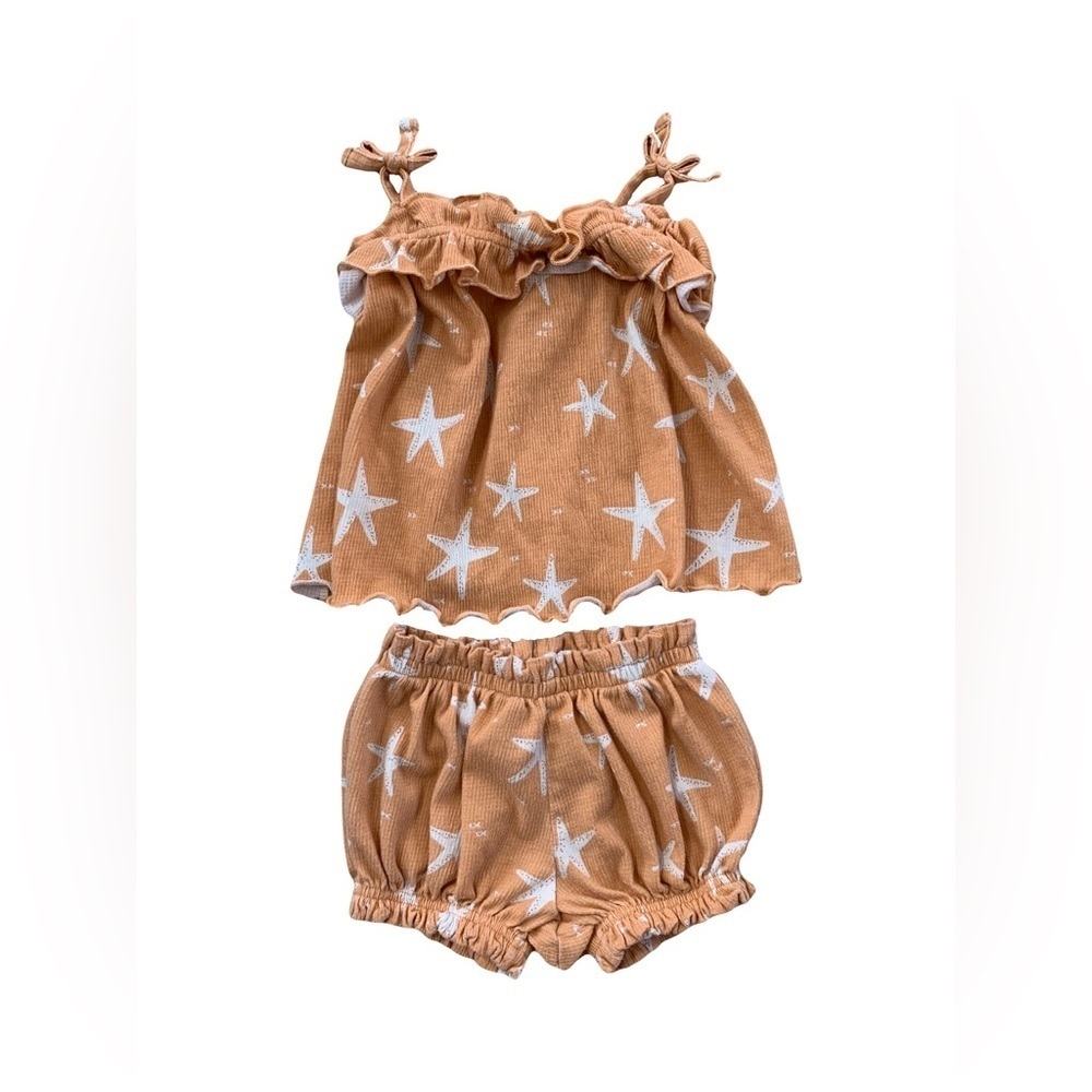 Little Co. Size 12 Months Orange Starfish Set